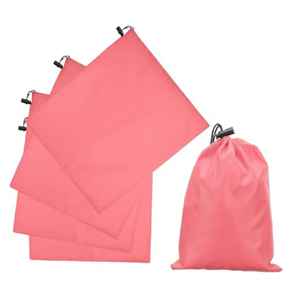 uxcell 210D Polyester Drawstring Bag w/Toggle,14x16 Inch Bag,Pink - color: Pink, size: 14x16inch