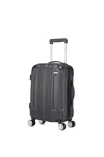 Rockland London Hardside 2 Piece Spinner Wheel Luggage Set, Carry-On 20" and Tote 14", Black - color: Black, size: 2 Piece (20"/14" Tote)