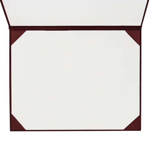 GraduationMall 8.5"x11" Smooth Padded Diploma Cover Certificate Holder Maroon,12-Packs - color: Maroon, size: 12 Packs