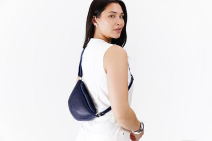 Portland Leather Goods Koala Sling Bag - Adjustable Full-Grain Leather - color: Cobalt, size: Medium