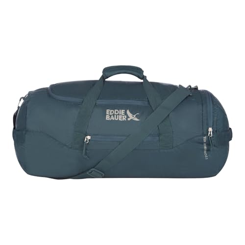 Eddie Bauer Stowaway Packable Duffel Bag | Travel | Foldable | Lightweight | Durable | Ripstop Polyester, 45L, Marine - color: Marine