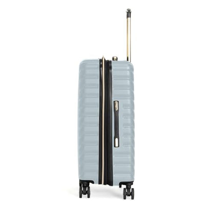 Kenneth Cole REACTION Madison Square Lightweight Hardside Chevron Expandable Spinner Luggage, Slate, 24-Inch Checked - color: Slate, size: 24-Inch Checked