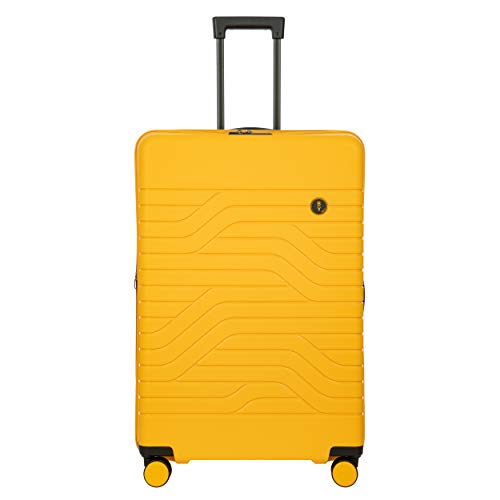 Bric's B|Y Ulisse Checked Luggage with Spinner Wheels – Expandable Lightweighted Hard Shell Suitcase, TSA Combination Lock - Removeable Wash Bag Included - 30 Inch, Mango - color: Mango, size: Checked-large