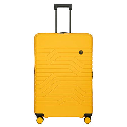 Bric's B|Y Ulisse Checked Luggage with Spinner Wheels – Expandable Lightweighted Hard Shell Suitcase, TSA Combination Lock - Removeable Wash Bag Included - 30 Inch, Mango - color: Mango, size: Checked-large