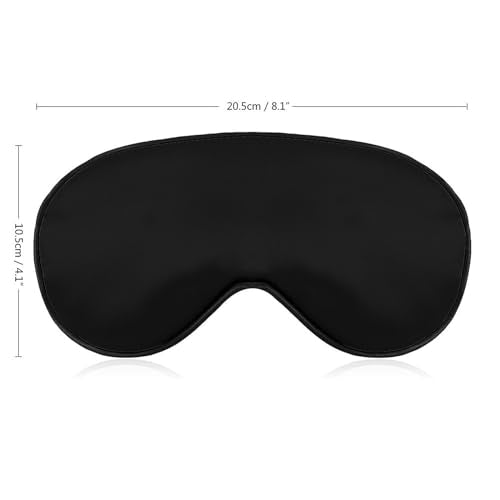 Custom Eye Mask for Men Women Personalized Adjustable Sleep Mask | Add Your Photo Text Logo Adjustable Strap Eyeshade for Sleeping Travel Work, PureBlack - color: Pureblack