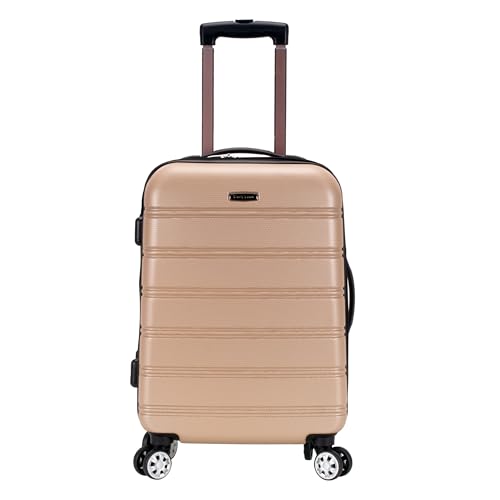 Rockland Melbourne Hardside Expandable Spinner Wheel Luggage, Carry-On 20", Champagne - color: Champagne, size: Carry-On 20"