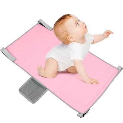 Cabilock Toddler Airplane Bed, Portable Kids Airplane Seat Extender, Plane Bed Soft Footrest Travel Essentials for Flying Flights Must-Have, Pink - color: Pink