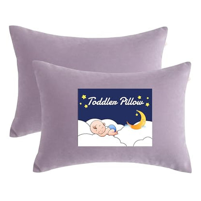 NTBAY Toddler Pillows, Set of 2, 13"x18", Lavender - color: Lavender, size: 13"x18"