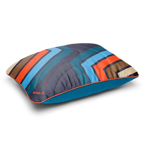 Rumpl Camp Pillow - Packable, Adjustable Comfort for Outdoors and Travel, Midnight Retro Stripes - color: Midnight Retro Stripes