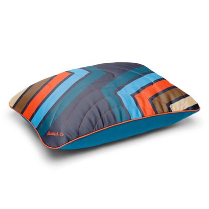 Rumpl Camp Pillow - Packable, Adjustable Comfort for Outdoors and Travel, Midnight Retro Stripes - color: Midnight Retro Stripes