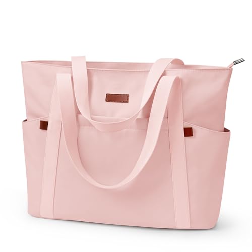 Tote Bag for Women, 18L Large Capacity Hobo Handbags with Zipper - color: Pink, size: Medium