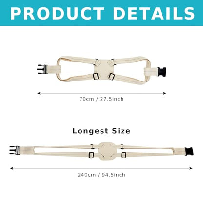 Travelkin Luggage Straps Bag Bungee for Suitcase Add a Bag TSA Approved - color: Almond white