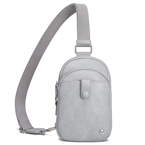 INICAT Small Anti Theft Crossbody Bag for Women,Sling Purse - color: Gray White Antitheft, size: Small