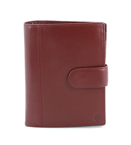 Genuine Sheep Leather Smart Family Size Passport Travel Wallet/Holder (ruby woo) - color: ruby woo