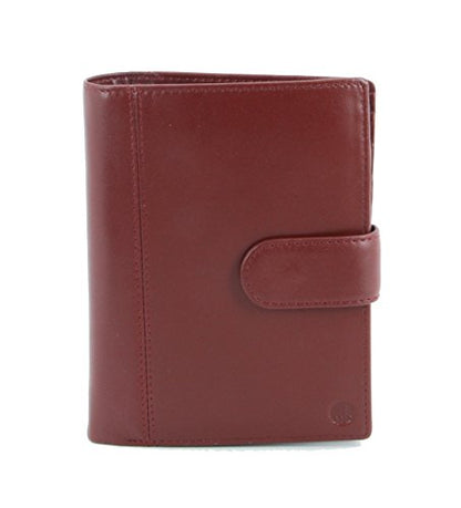 Genuine Sheep Leather Smart Family Size Passport Travel Wallet/Holder (ruby woo) - color: ruby woo