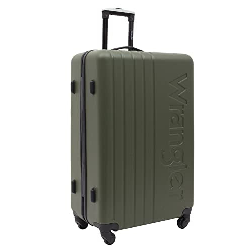 Wrangler Quest Luggage Set, Olive Green, 3 Piece Set (30"/26"/22") - color: Olive Green, size: 3 Piece Set (28"/24"/20")