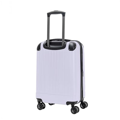 Flying Axis Collection Lightweight Hardside Expandable 8-Wheel Spinner Luggage, Lavender, 20-Inch Checked - color: Lavender, size: 20-Inch Carry On