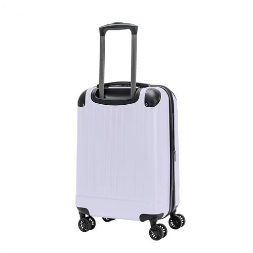 Flying Axis Collection Lightweight Hardside Expandable 8-Wheel Spinner Luggage, Lavender, 20-Inch Checked - color: Lavender, size: 20-Inch Carry On