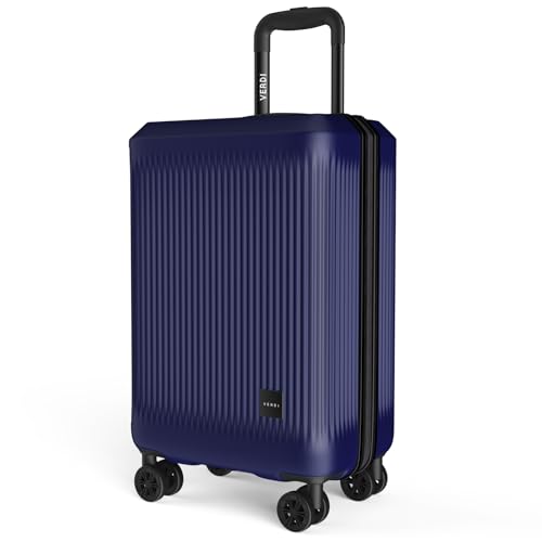 Verdi Hardside Carry On Luggage with Spinner Wheels, Lightweight Travel Suitcase - color: Navy, size: Carry-On 20-Inch
