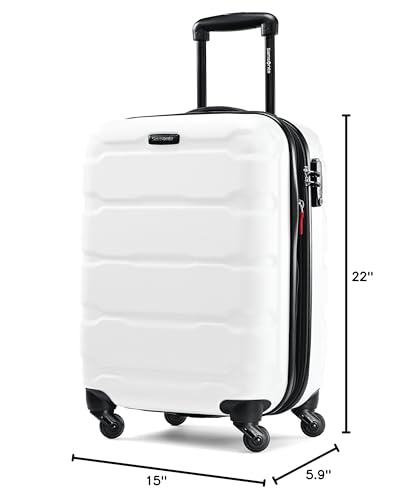 Samsonite Omni PC Hardside Expandable Luggage with Spinner Wheels, Carry-On 20-Inch, White - color: White, size: Carry-On 20-Inch