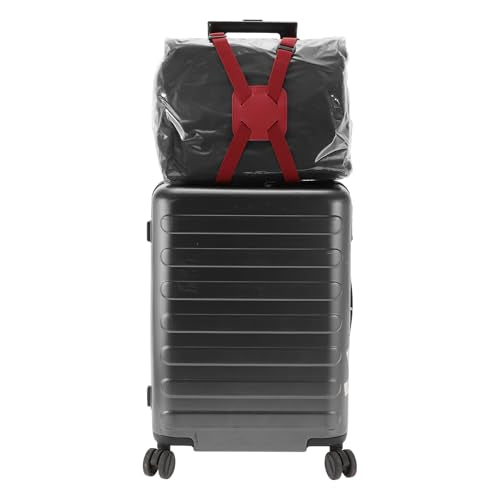 Luggage Straps, Luggage Bungee Strap, Travel Bag Bungee Belt for Suitcases, Elastic Adjustable Suitcase Strap with Buckles, Red - color: Red, size: Figure 9 Buckle