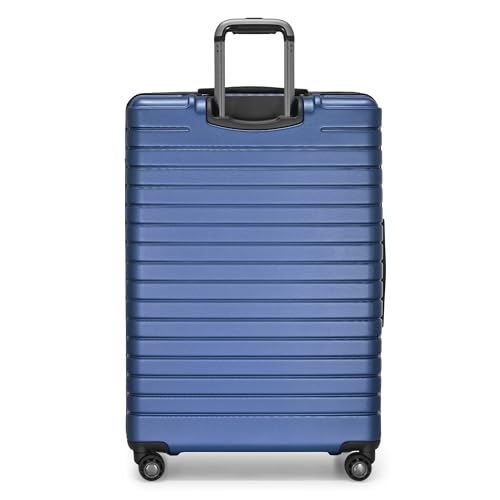 Traveler's Choice Archer Polycarbonate Hardside Spinner Luggage Set,Tie Down Straps, Blue, Checked 29-Inch - color: Blue, size: 1-Piece (Checked 29-Inch)