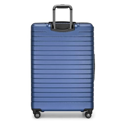 Traveler's Choice Archer Polycarbonate Hardside Spinner Luggage Set,Tie Down Straps, Blue, Checked 29-Inch - color: Blue, size: 1-Piece (Checked 29-Inch)