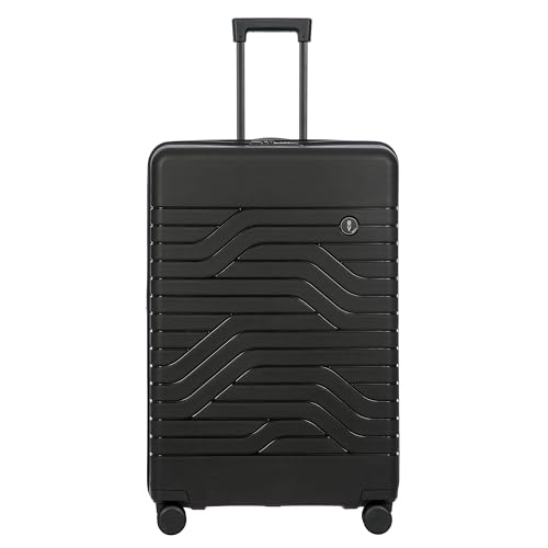 Bric's B|Y Ulisse Set of 2 Luggages with Spinner Wheels – Carry-On Airline Approved and Checked Expandable Lightweighted Hard Shell Suitcases, TSA Combination Lock - 21 Inch & 30 Inch, Black - color: Black, size: 2-Pieces (Carry-on & Checked-large)