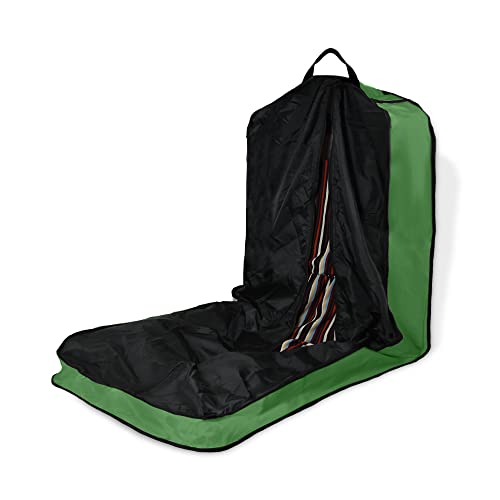 Dalix 60" Foldable Garment Bag Suits Cover Dresses w Front Pocket - color: Dark Green