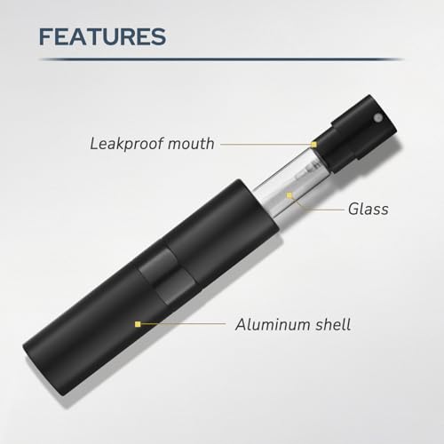 8ml Travel Perfume Bottle Refillable, Atomizer Sprayer for Cologne 3PCS - color: Black