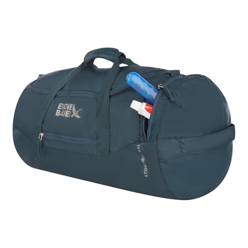 Eddie Bauer Stowaway Packable Duffel Bag | Travel | Foldable | Lightweight | Durable | Ripstop Polyester, 45L, Marine - color: Marine