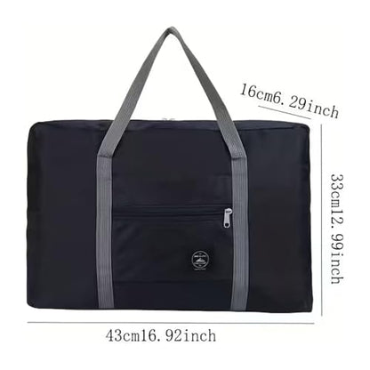 1 Pcs Travel Foldable Bag, Travel Duffel Bags, Lightweight Bag (Black) - color: Black