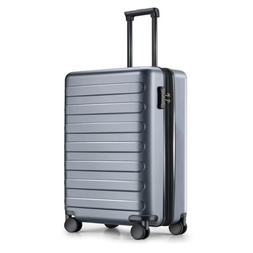 NINETYGO Carry On Luggage 22x14x9 Airline Approved, 20 Inch Luggage with Smooth Spinner Wheels, Lightweight, Hard Shell PC Suitcase Carry-On, Travel Luggage, TSA Approved (Grey, Rhine Basic) - color: 02-Grey (Basic), size: Carry-On 20-Inch