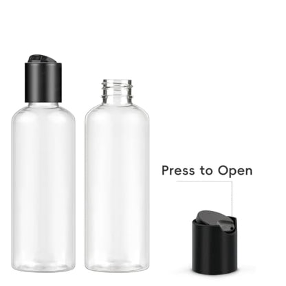 TUZAZO 10 Pack 3.4 oz Travel Bottles TSA Approved for Toiletries - color: Clear