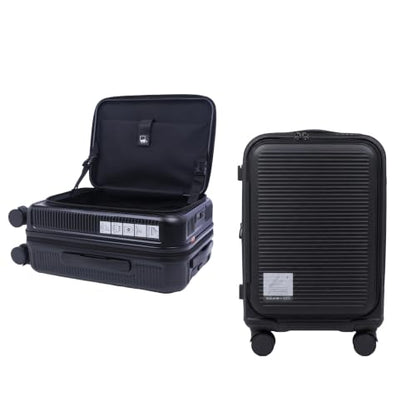 20" Carry On Luggage, Small Top Opening Suitcase, Black - color: Black