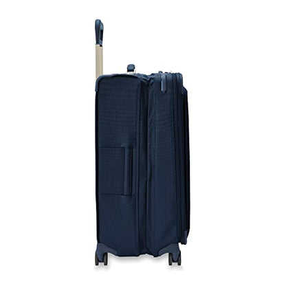 Briggs & Riley Baseline Large Expandable Softside Spinner Luggage, Navy - color: Navy, size: 29" Checked