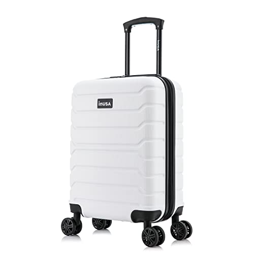 InUSA TREND 20-Inch Carry-On Hardside Spinner Luggage Lightweight Durable White - color: White, size: 20 Inch
