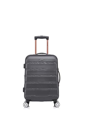 Rockland Melbourne Hardside 2 Piece Expandable Spinner Wheel Luggage Set, Carry-On 20" and Tote 14", Black - color: Black, size: 2 Piece (20"/14" Tote)