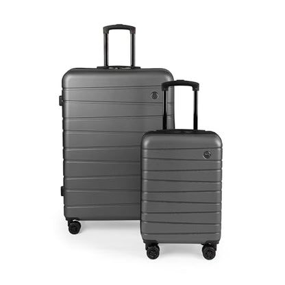 2-Piece Set(20/30in),Carry on Luggage w/Wheels,NO LOCK - color: Grey, size: 2-Piece Set (20"/30'')