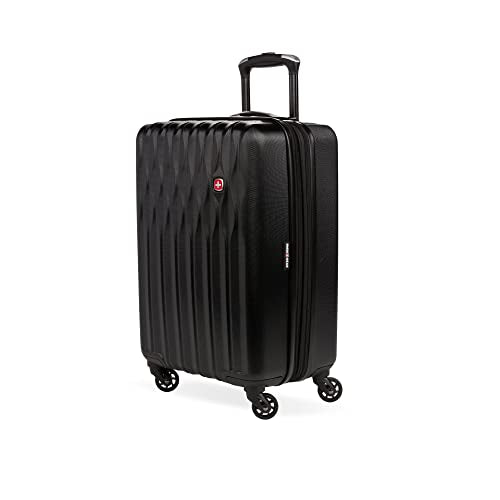 SwissGear 8018 Expandable Luggage, Hard Shell Carry-On Luggage with Spinner Wheels - color: Black, size: Carry-On 20-Inch