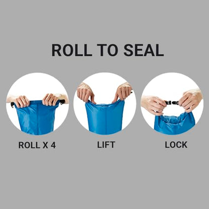 Go Travel Wet or Dry Bag, Polyester Waterproof Bag, Blue, 5 Liters