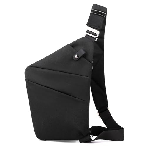 Anti Theft Travel Bag Sling Cross-body Bag Large Capacity - color: Black, style: Right Shoulder
