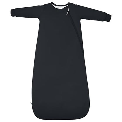 1.0 TOG Long Sleeve Sleep Sack, Baby Wearable Blanket 2-Way Zipper - color: Midnight, size: 6-18 Months