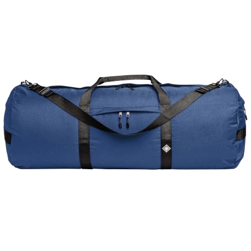 75L Travel Duffle Bag, Heavy Duty Ripstop Gym Weekender Bag, Pacific Blue - color: Pacific Blue, size: 14" x 30" (75 Liters)