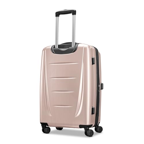 Samsonite Winfield 2 Hardside Expandable Luggage with Spinner Wheels, Artic Pink, Checked-Medium 24-Inch - color: Artic Pink, size: Checked-Medium Spinner