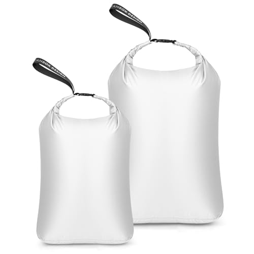 2 Pack Travel Laundry Bags for Dirty Clothes, Waterproof Laundry Bag - color: White