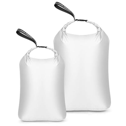 2 Pack Travel Laundry Bags for Dirty Clothes, Waterproof Laundry Bag - color: White