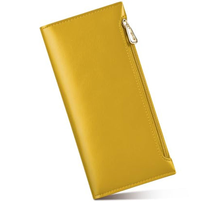 Tipmile Slim Wallet for Women, RFID Blocking Credit Card Holder - color: Mustard Yellow