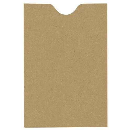 LUXPaper Credit Card Sleeves | 2 3/8" x 3 1/2" | Grocery Bag Brown | 70lb. Text | 50 Qty - color: Brown Kraft, size: 50 Qty.