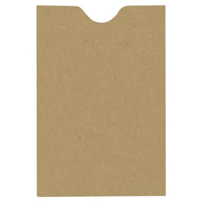 LUXPaper Credit Card Sleeves | 2 3/8" x 3 1/2" | Grocery Bag Brown | 70lb. Text | 50 Qty - color: Brown Kraft, size: 50 Qty.